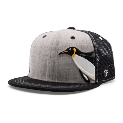 Kids Penguin Flat Bill Hat royal left side view