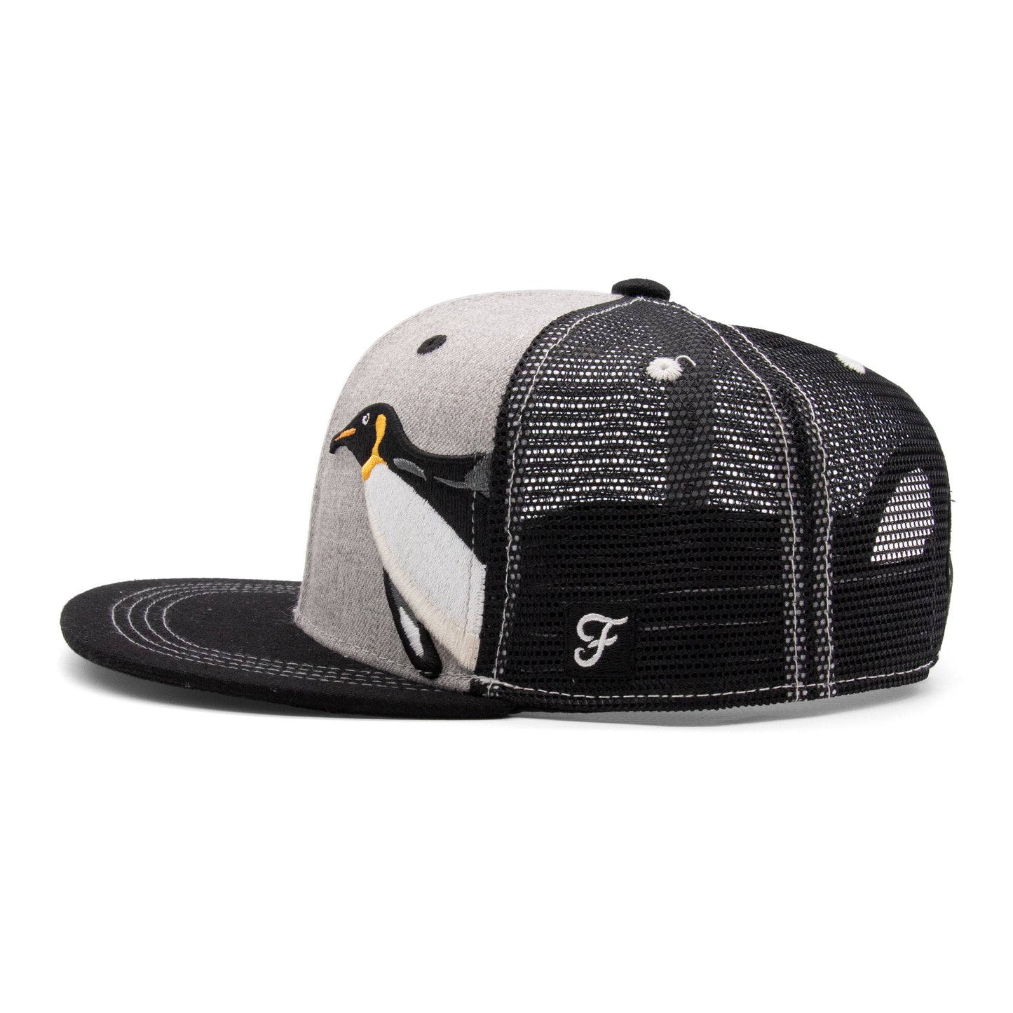 Kids Penguin Flat Bill Hat royal right side view
