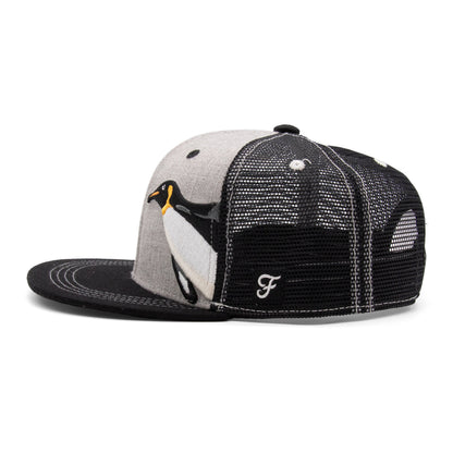 Kids Penguin Flat Bill Hat royal right side view