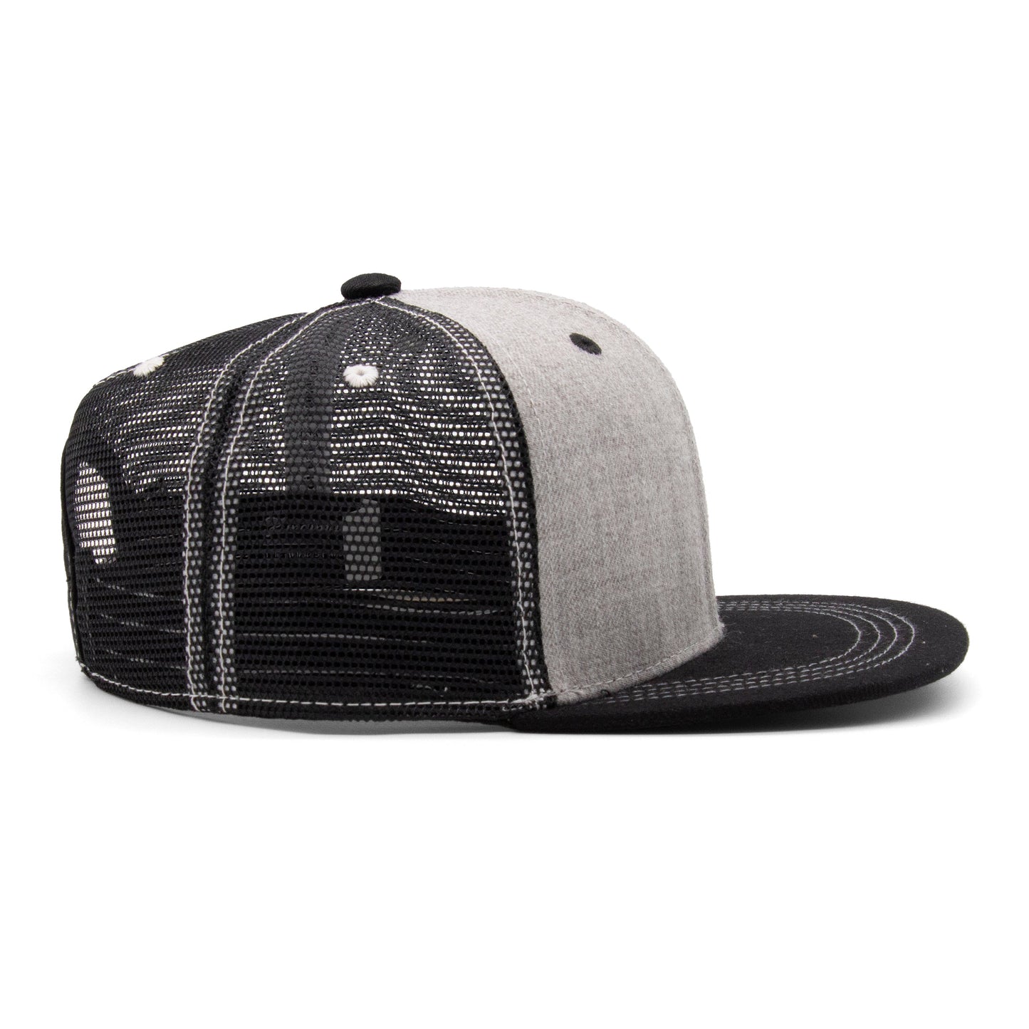 Kids Penguin Flat Bill Hat royal angled back view