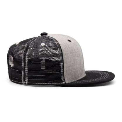 Kids Penguin Flat Bill Hat royal angled back view