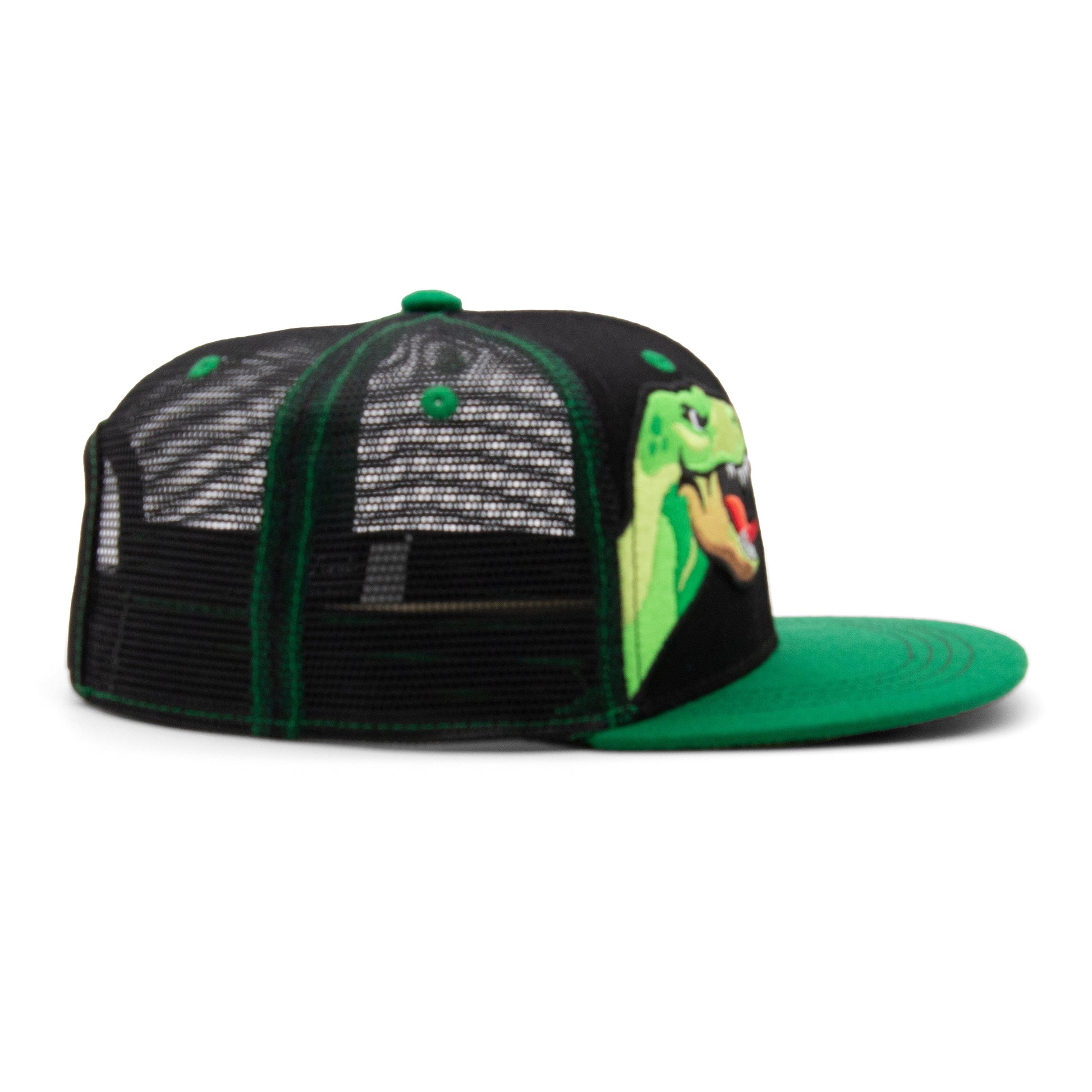Kids Trex Flat Bill Hat royal angled back view