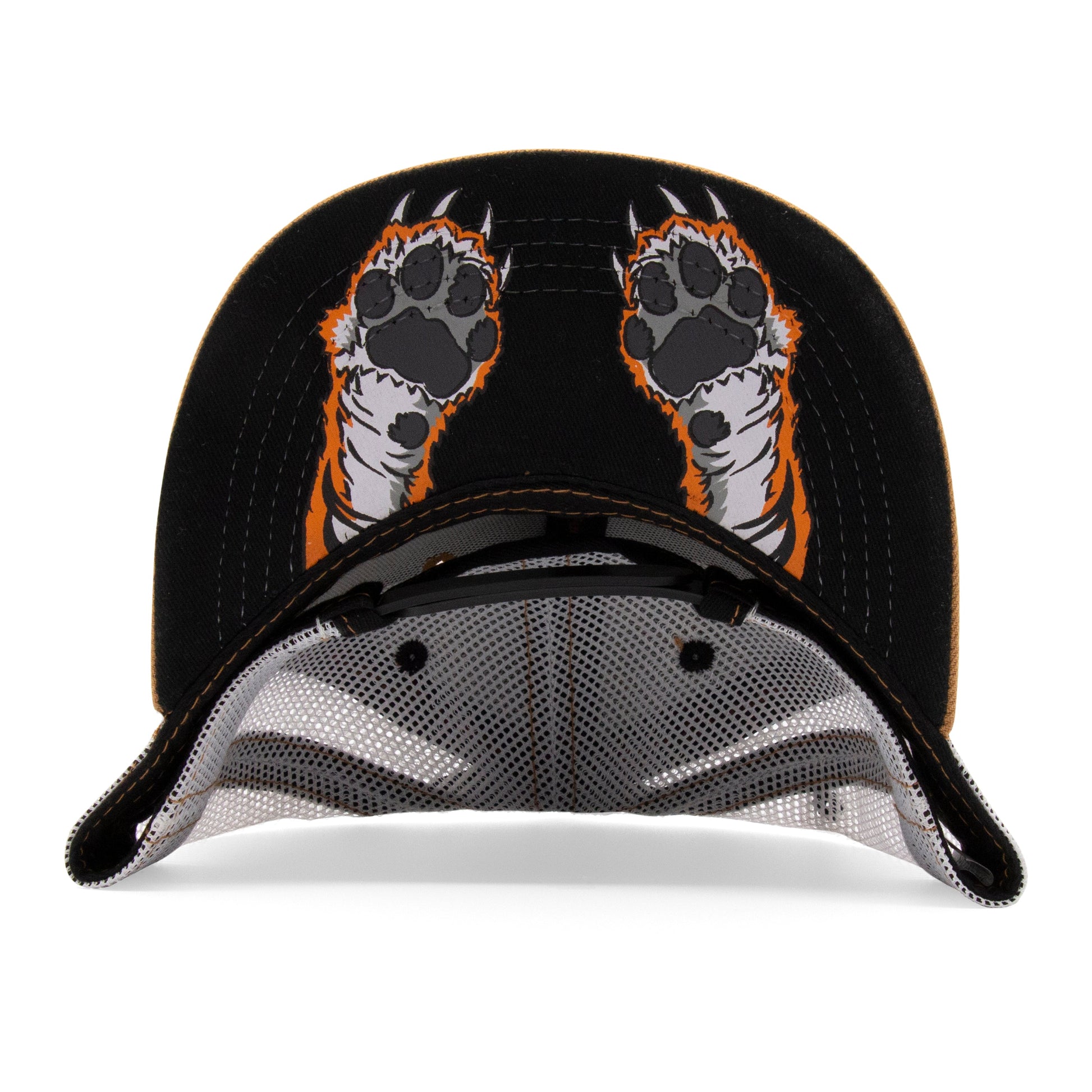 Kids Tiger Flat Bill Hat royal under-brim view