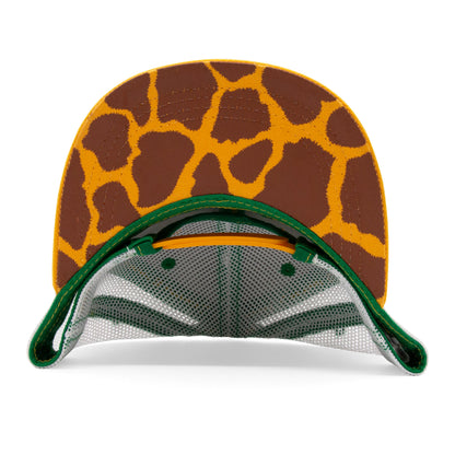 Kids Giraffe Flat Bill Hat royal under-brim view