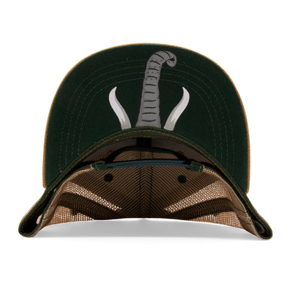 Kids Elephant Flat Bill Hat royal under-brim view