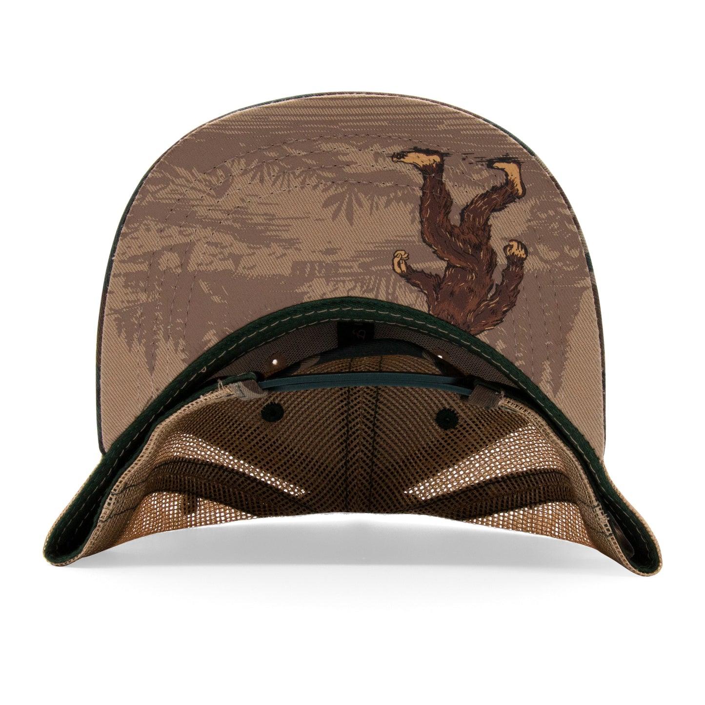 Adult Bigfoot Flat Bill Hat royal under-brim view