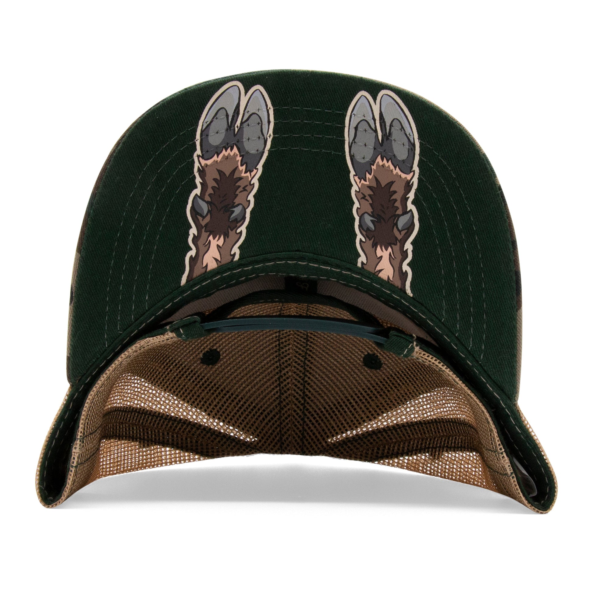 Kids Moose Flat Bill Hat royal under-brim view