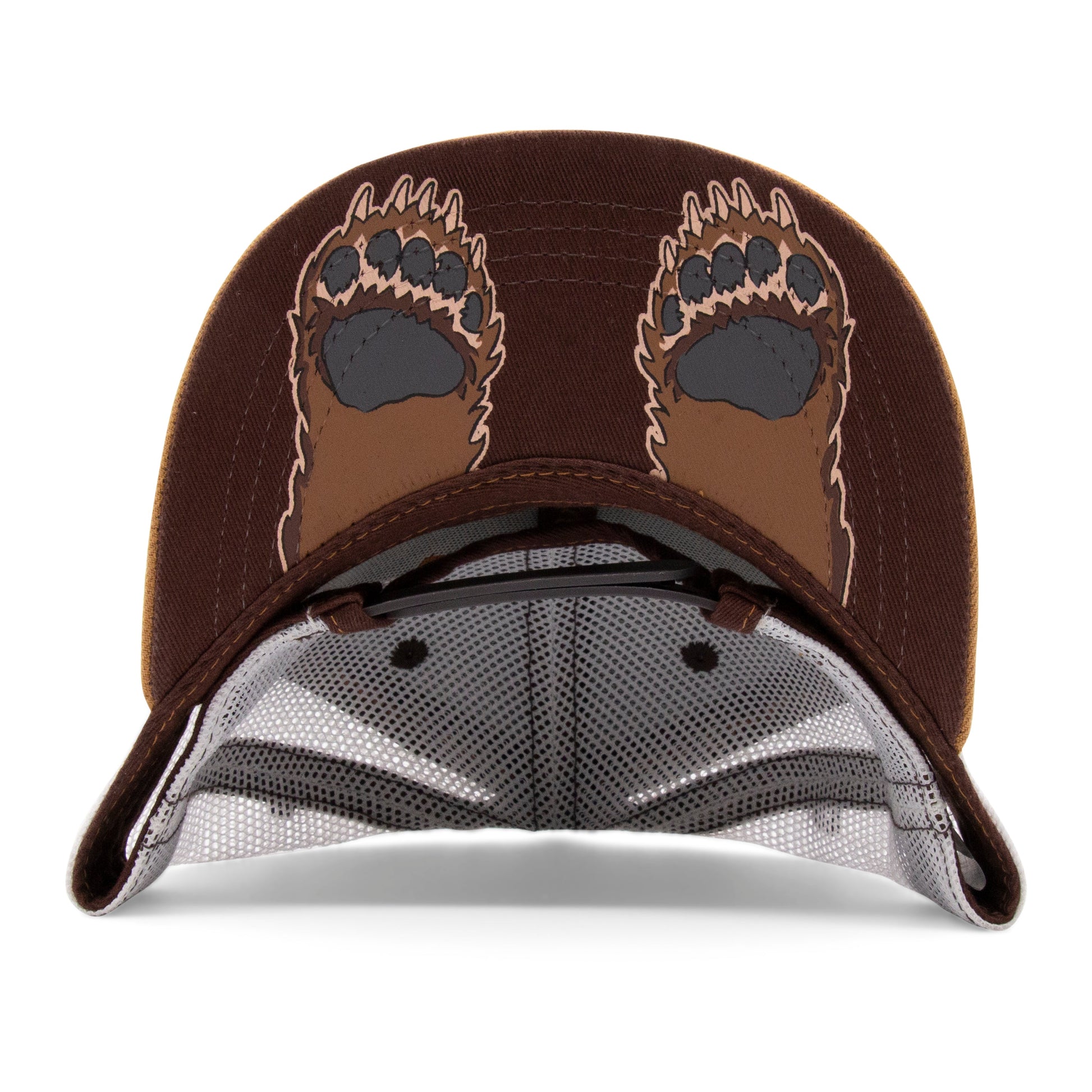 Kids Bear Flat Bill Hat royal under-brim view
