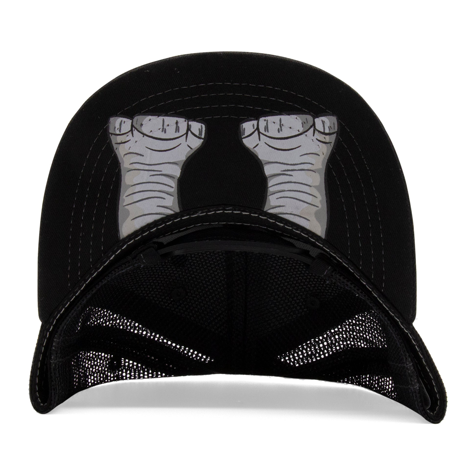 Kids Rhino Flat Bill Hat royal under-brim view