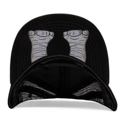 Kids Rhino Flat Bill Hat royal under-brim view