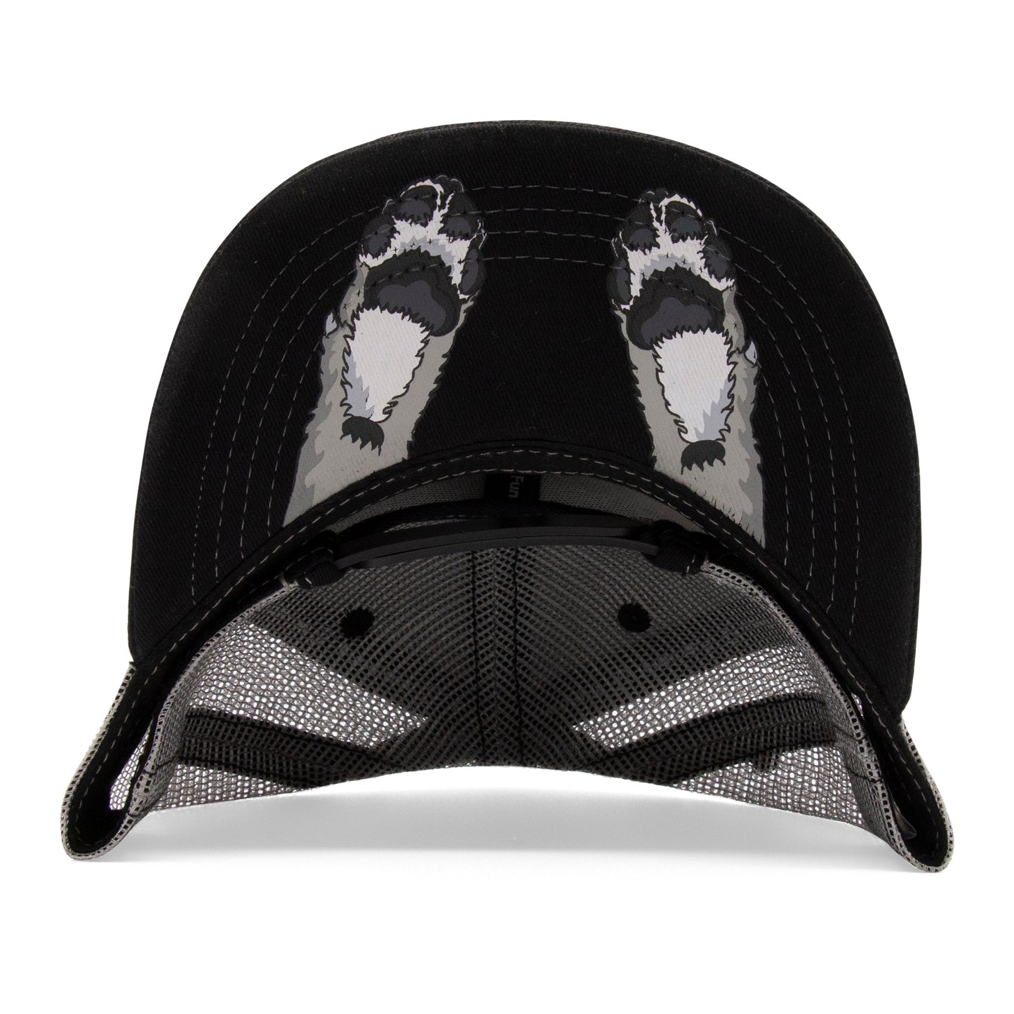 Kids Wolf Flat Bill Hat royal under-brim view