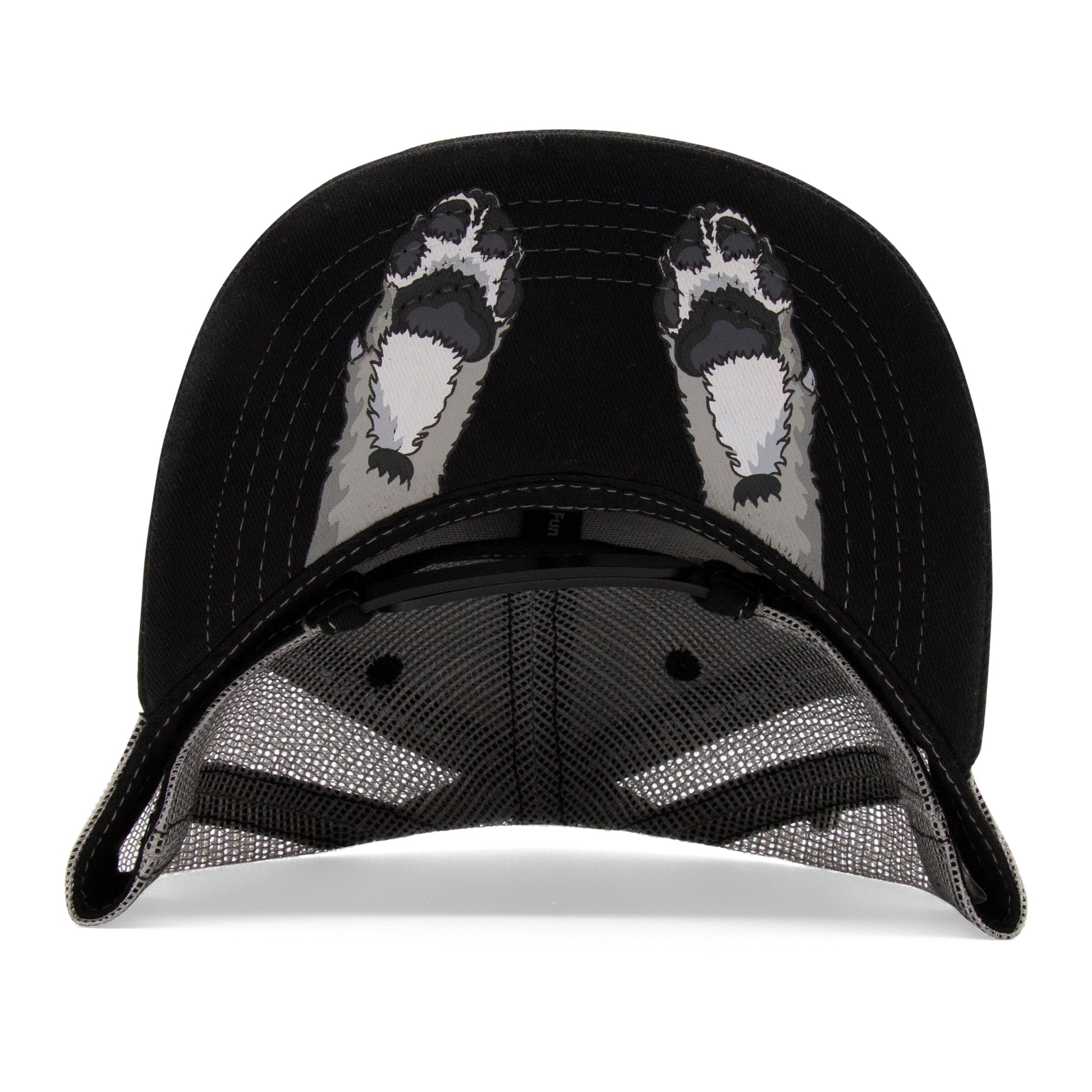 Kids Wolf Flat Bill Hat royal under-brim view