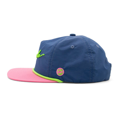 Kids Colorado Script Rope Hat teal left side view