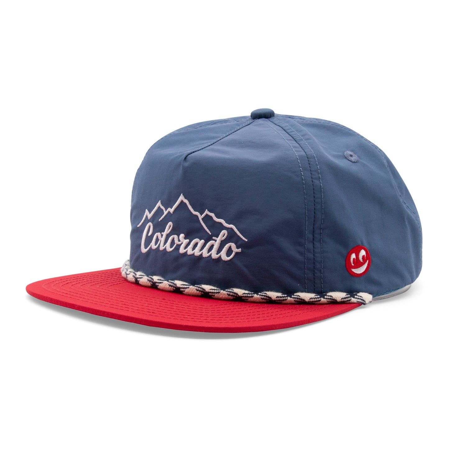 Kids Colorado Mountain Peaks Rope Hat light-blue front view