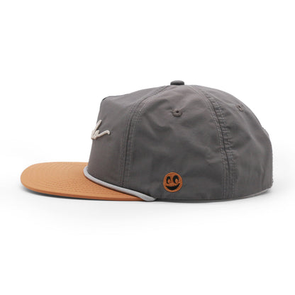 Adult Colorado Script Rope Hat turqouise angled back view