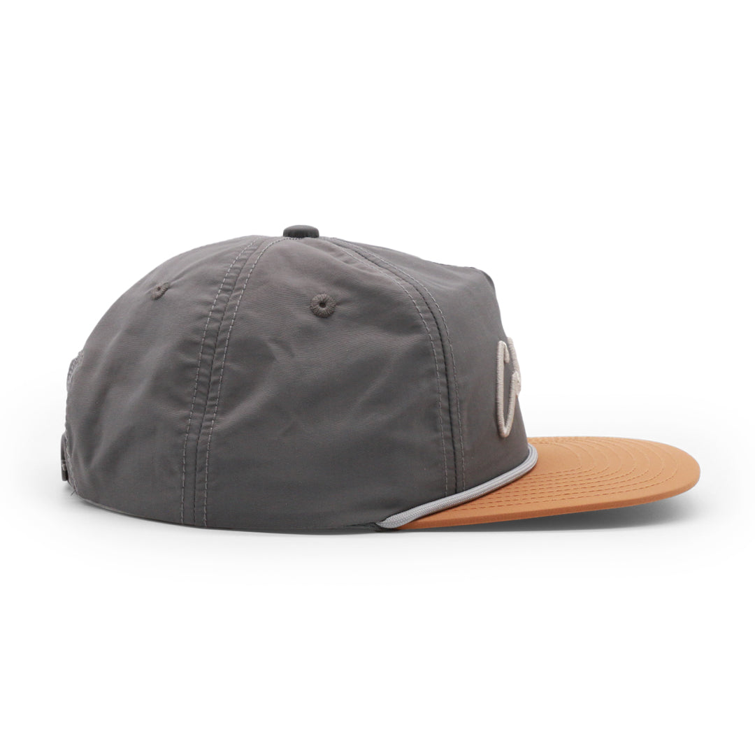 Adult Colorado Script Rope Hat turqouise back view