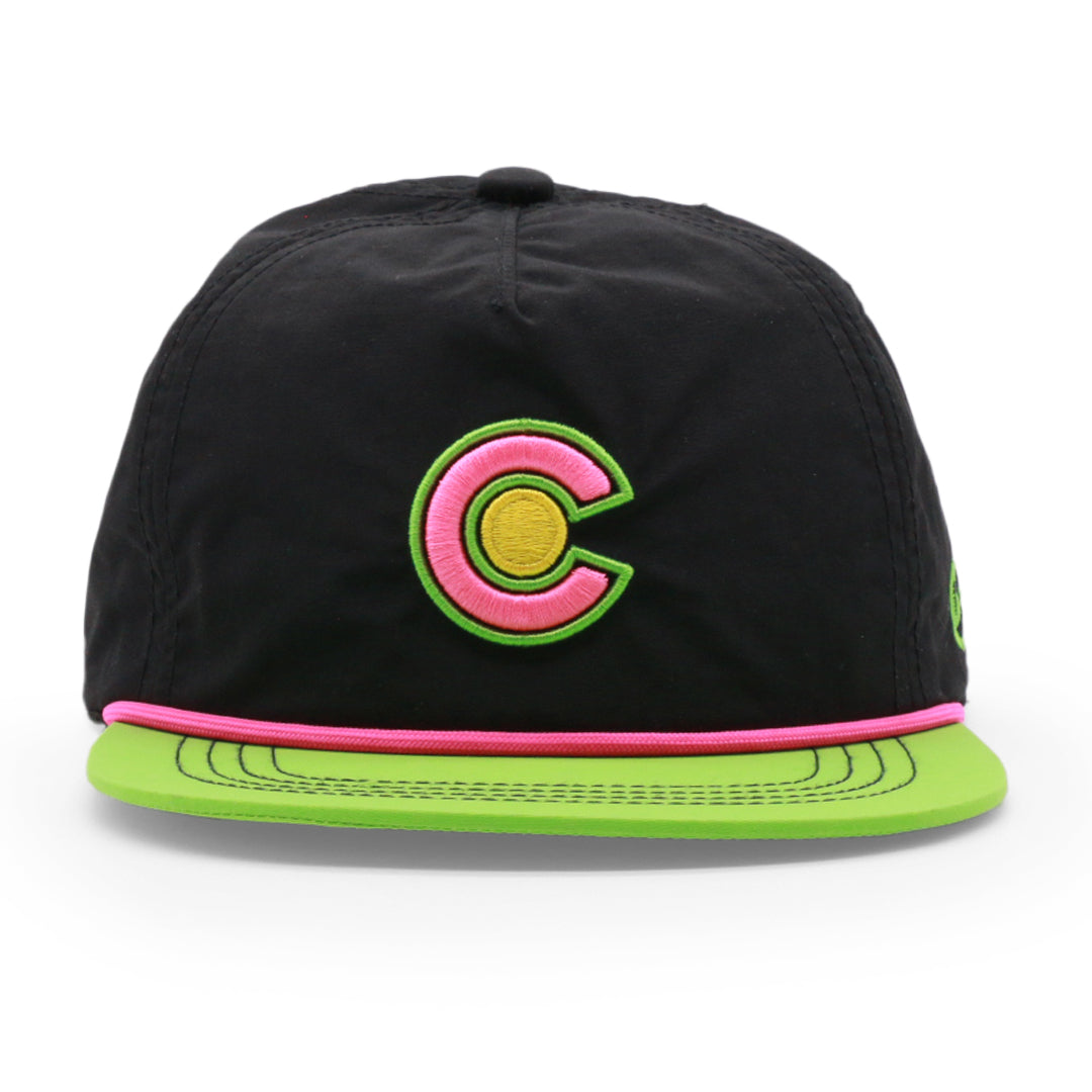Kids Colorado Open C Rope Hat black front view