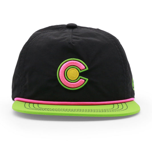 Kids Colorado Open C Rope Hat black front view