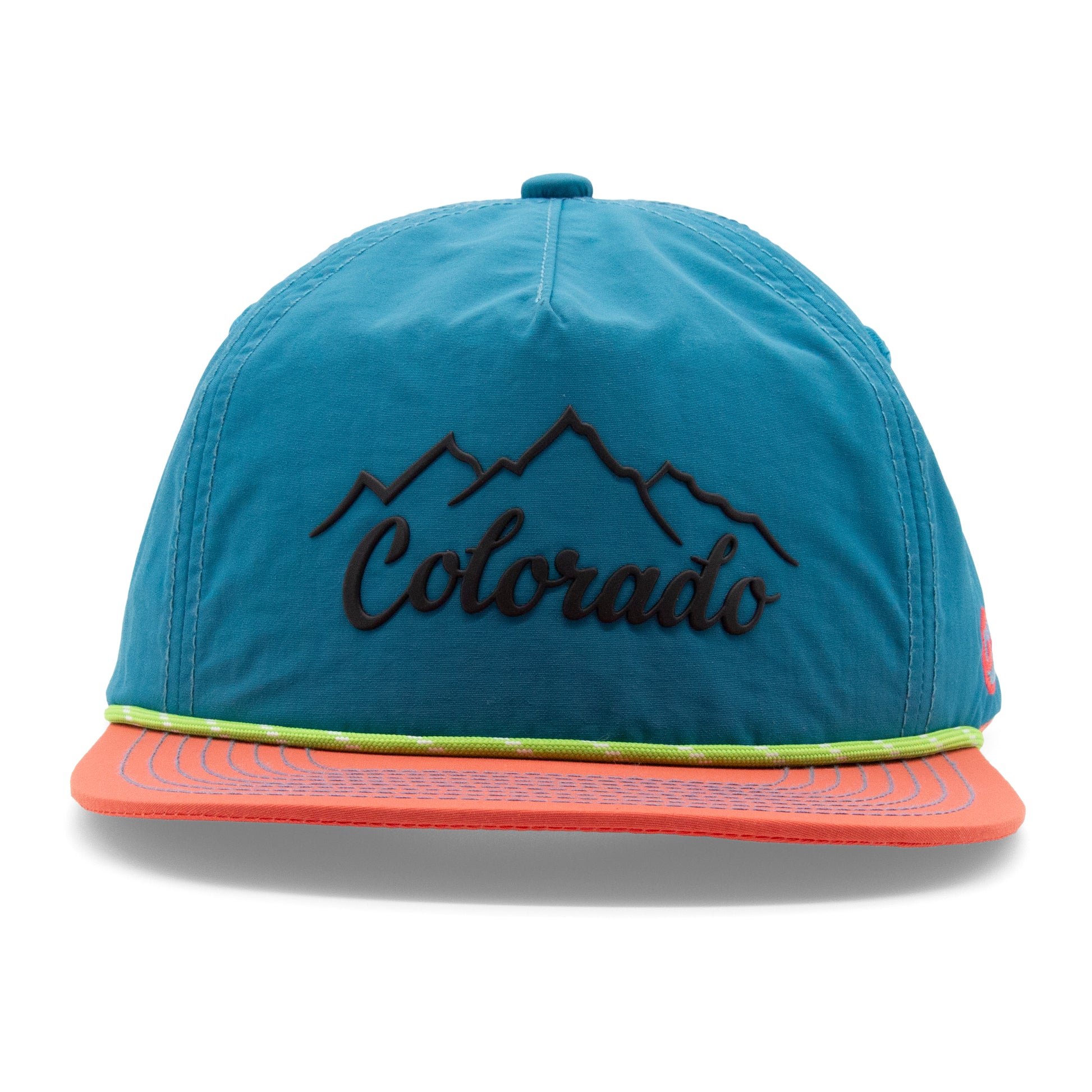 Adult Colorado Mountain Peaks Rope Hat green extra view 8