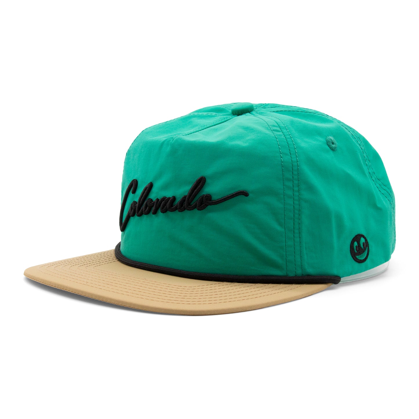 Kids Colorado Script Rope Hat teal back view