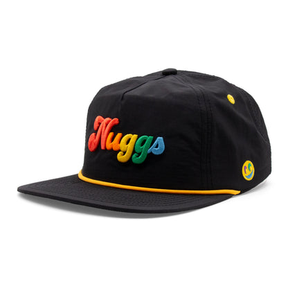 Adult Denver Nuggs Rainbow Rope Hat royal left side view