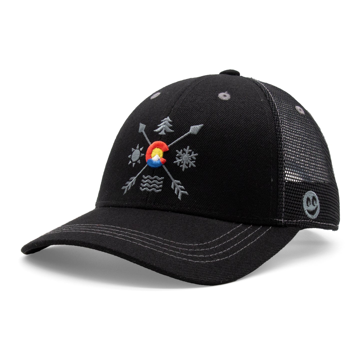 Kids Colorado All Seasons Curved Bill Hat black extra view 6