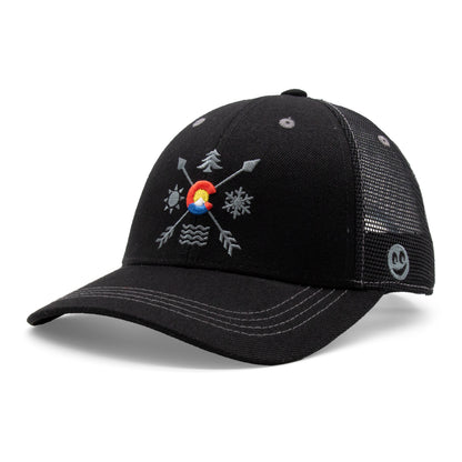 Kids Colorado All Seasons Curved Bill Hat black extra view 6