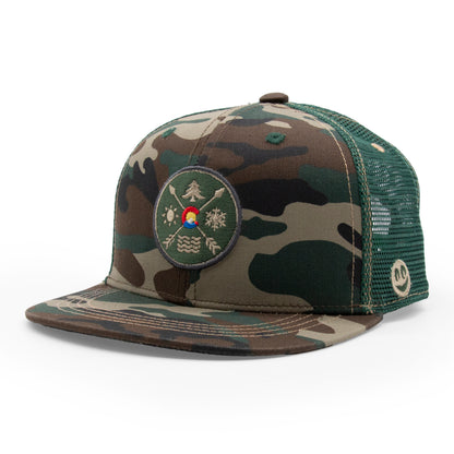 Kids Colorado All Seasons Patch Flat Bill Hat camouflage left side view