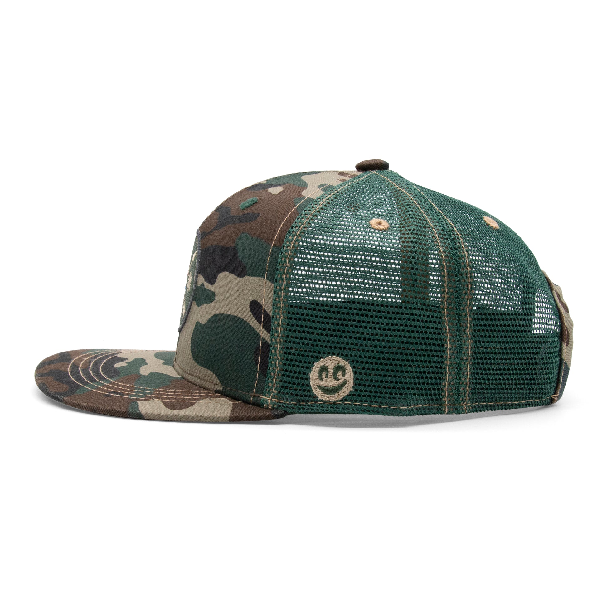 Kids Colorado All Seasons Patch Flat Bill Hat camouflage right side view