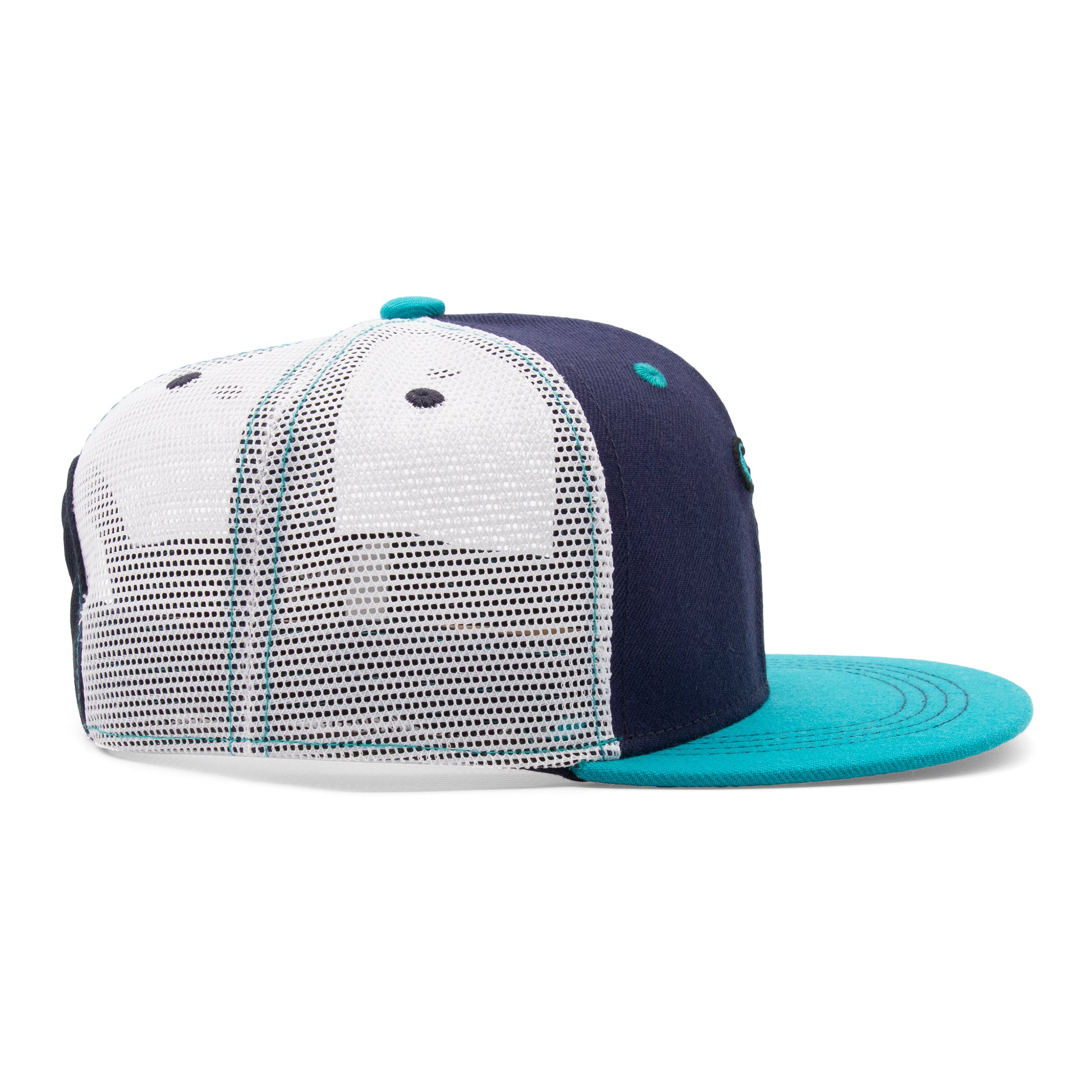 Kids Octopus Flat Bill Hat royal left side view