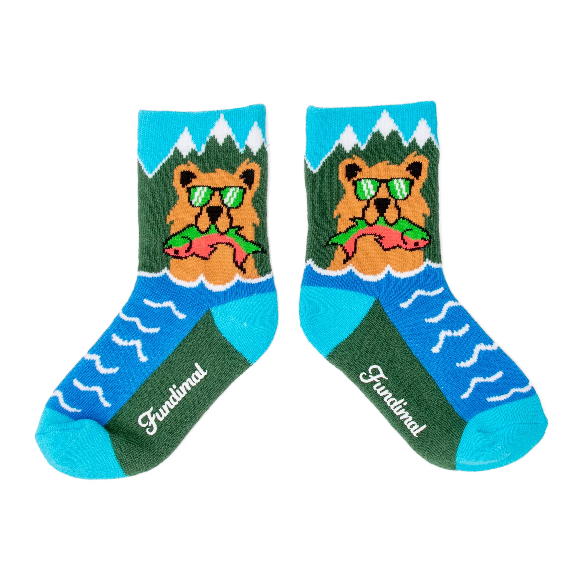 Kids Bear Salmon Socks royal