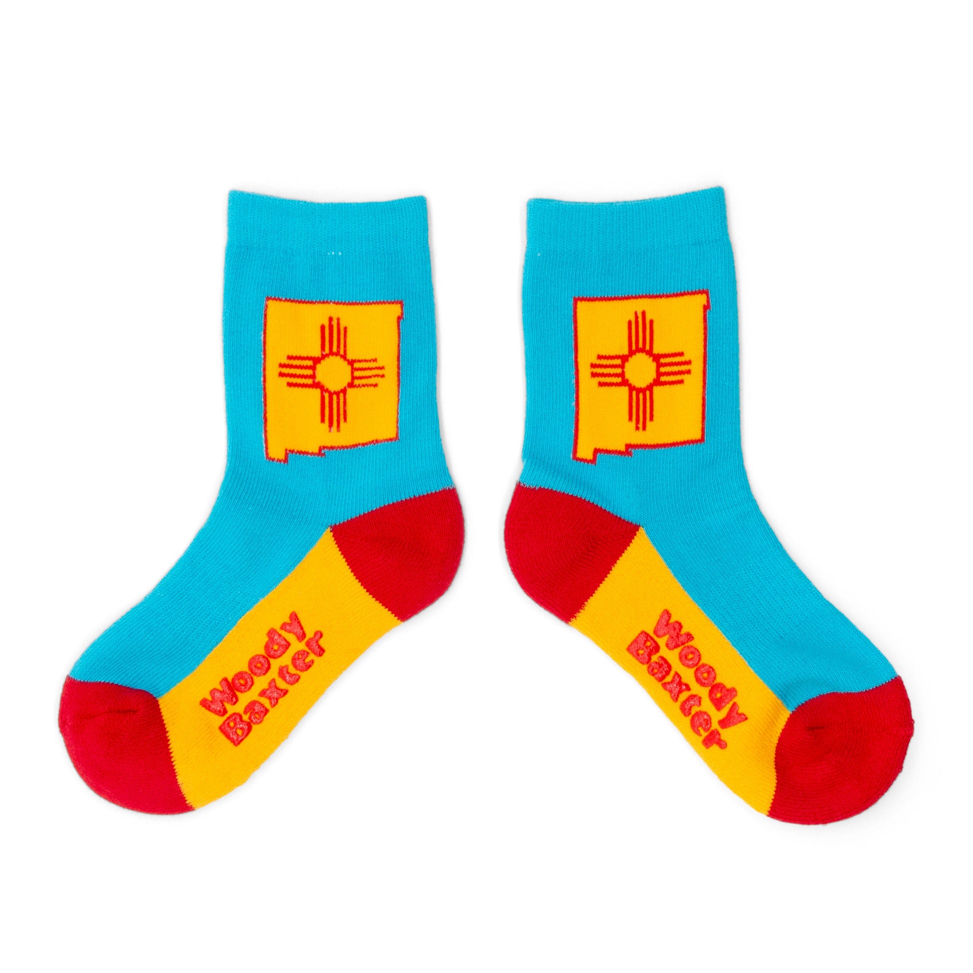 Kids New Mexico Zia Socks aqua