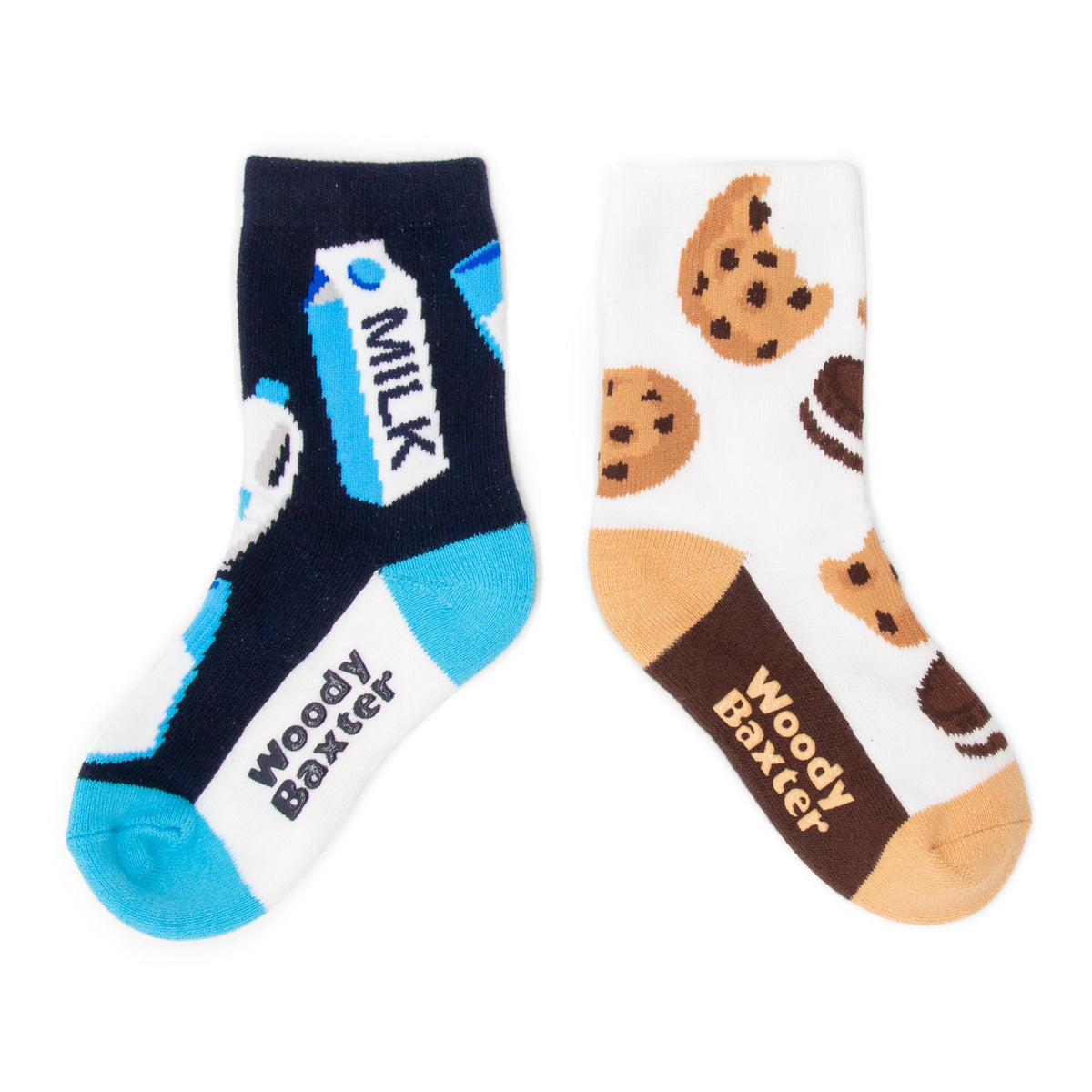 Kids Milk & Cookies Split Pair Socks royal