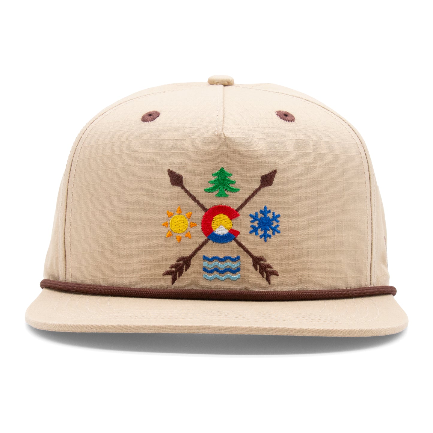 Adult Colorado All Seasons Rope Hat grey angled back view