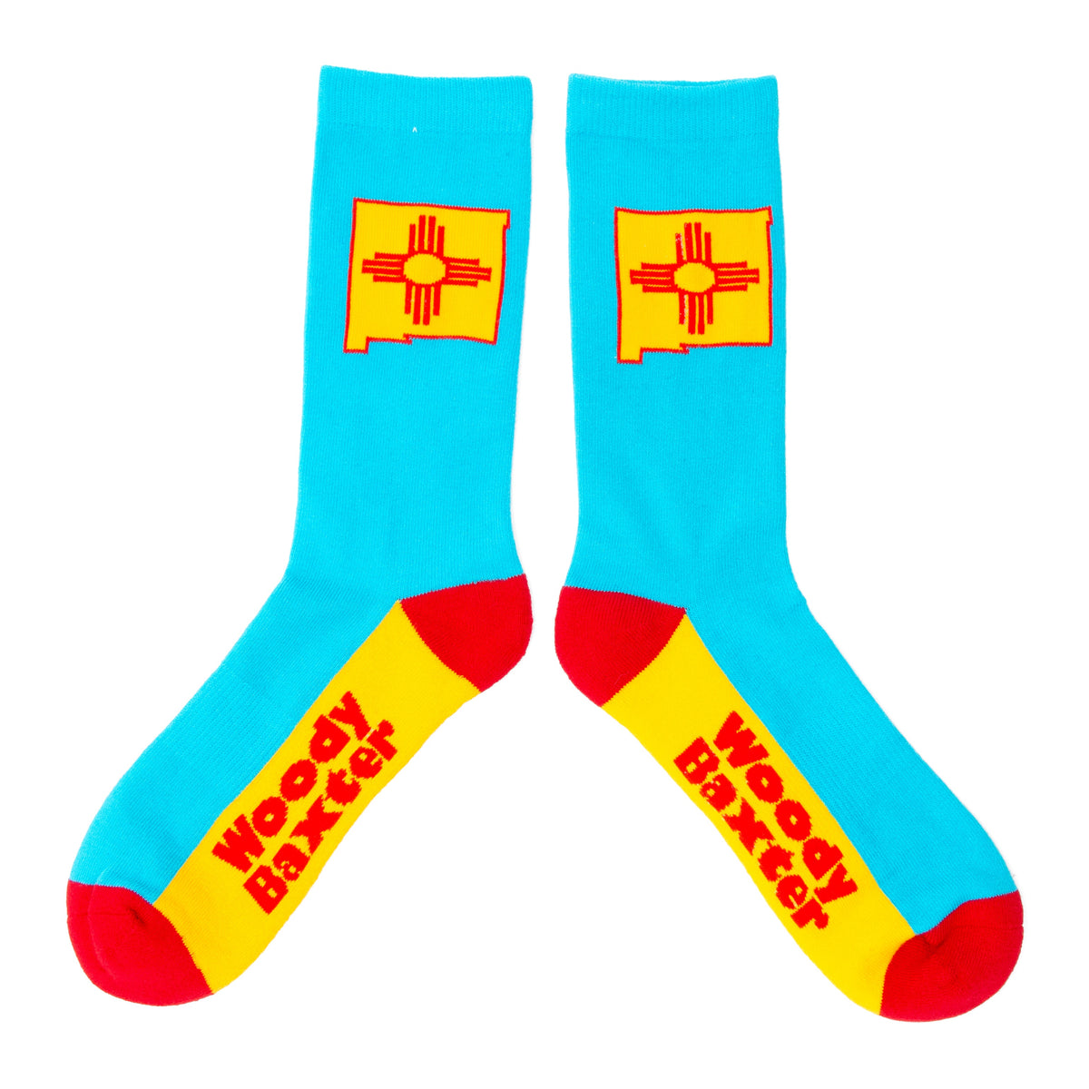 Adult New Mexico Zia Socks aqua