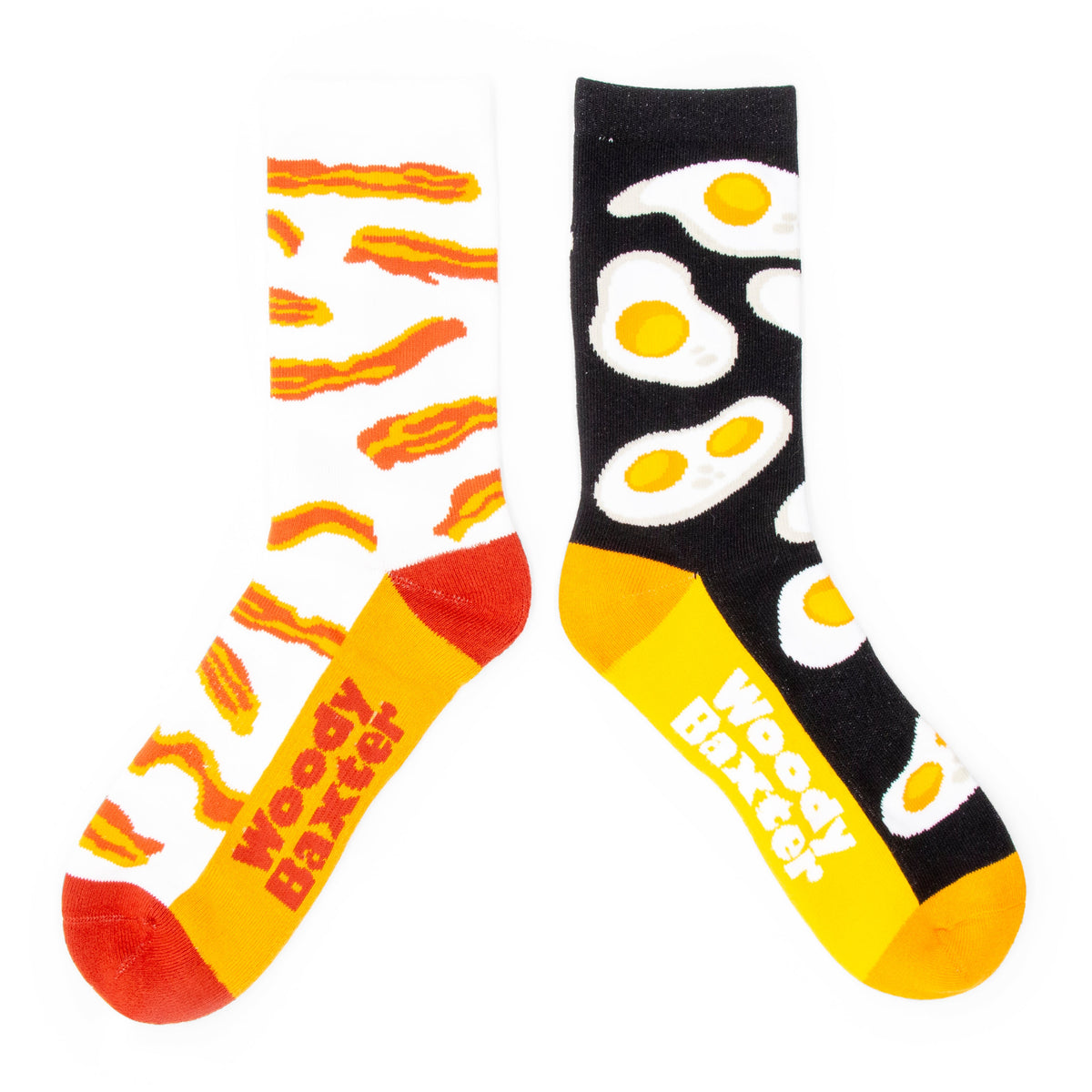 Adult Bacon & Eggs Split Pair Socks royal