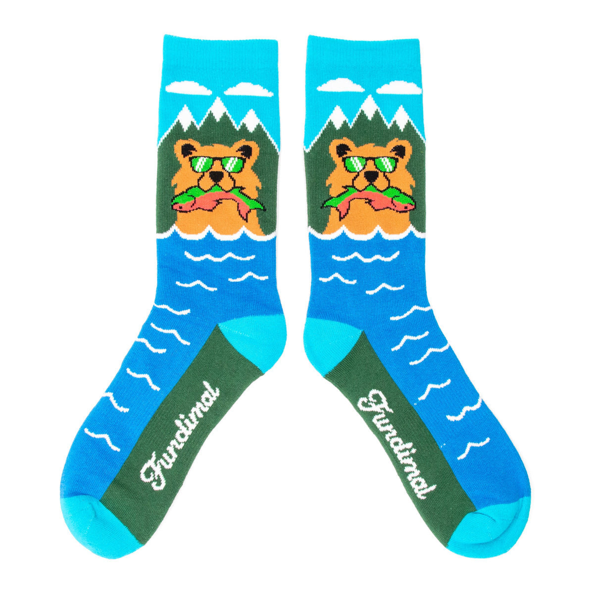 Adult Bear Salmon Socks royal