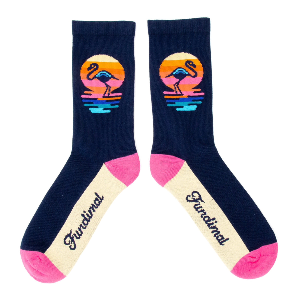 Adult Flamingo Sunset Socks royal