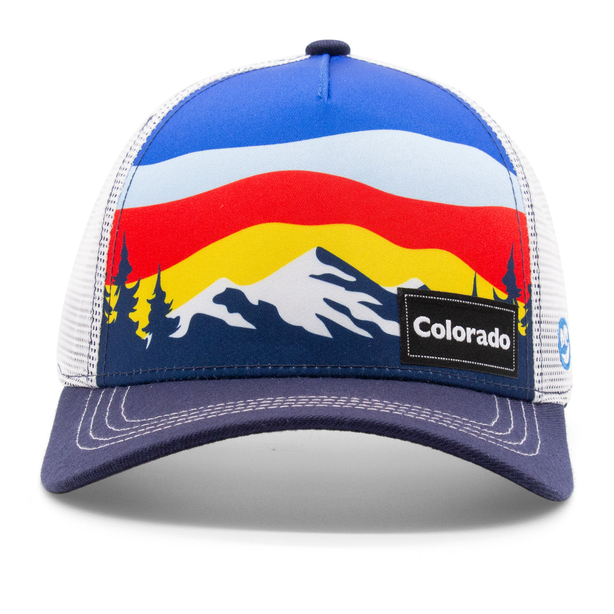 Adult Colorado Tree Tops Low Pro Hat navy front view