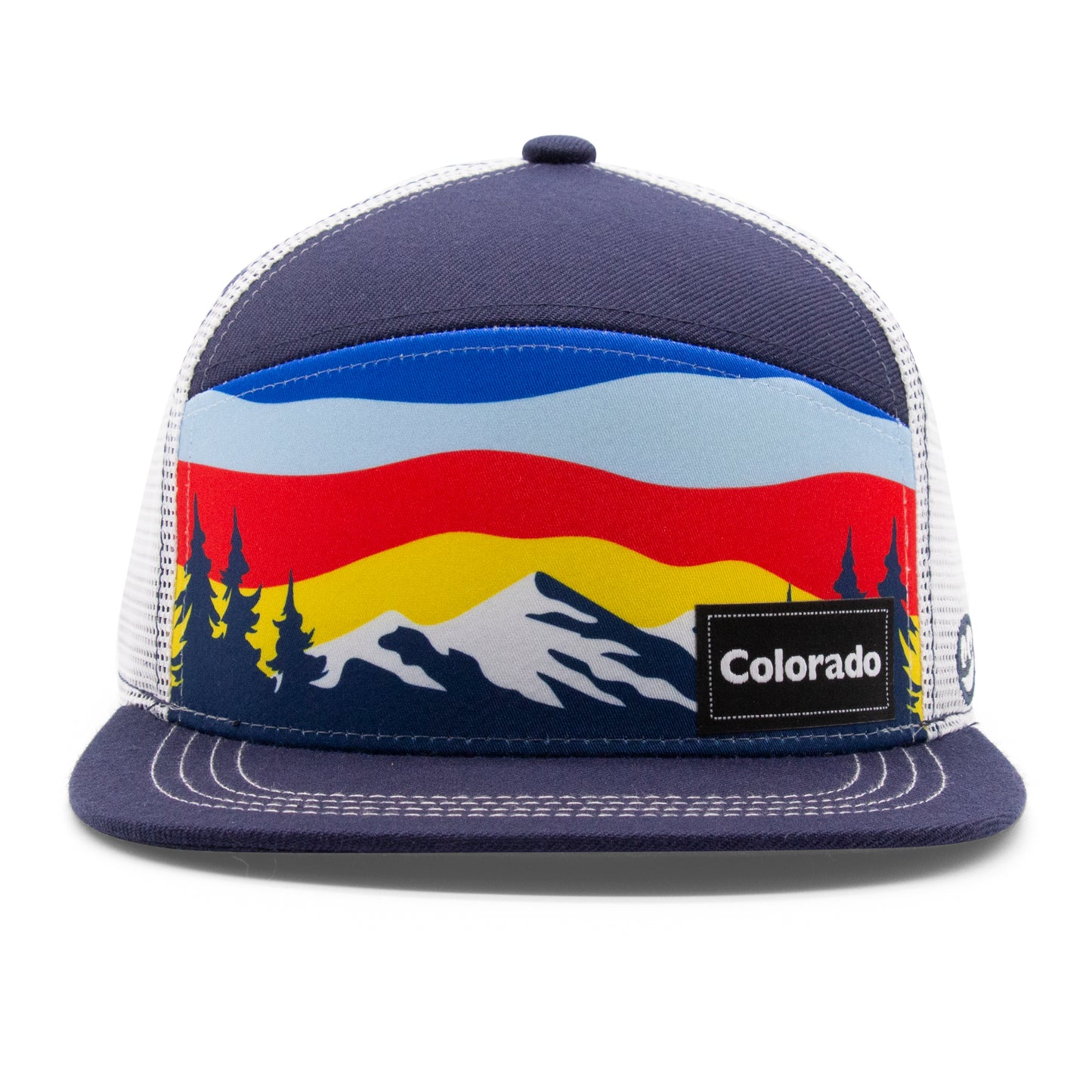 Kids Colorado Tree Tops Camper Hat front view