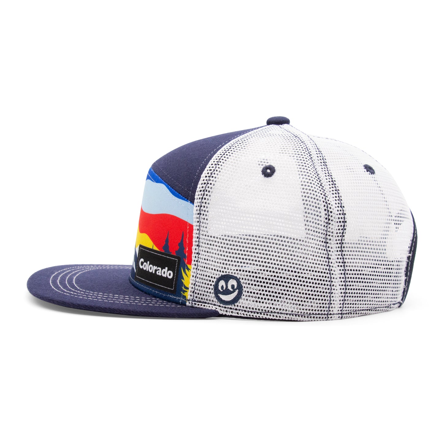Adult Colorado Mountain Tree Tops Camper Hat navy extra view 7