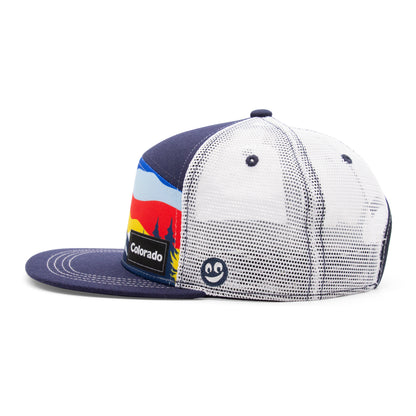 Adult Colorado Mountain Tree Tops Camper Hat navy extra view 7