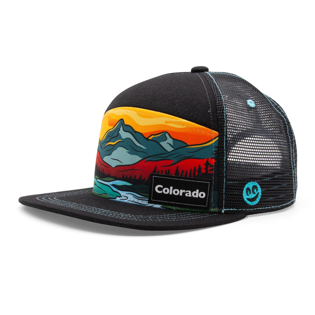 Adult Colorado Summer Strokes Camper Hat left side view