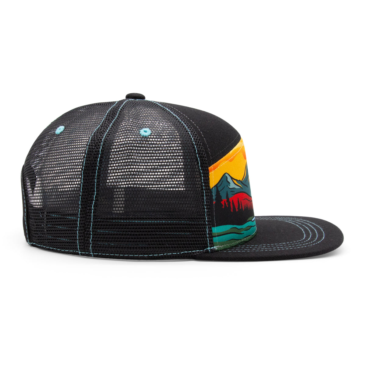 Adult Colorado Summer Strokes Camper Hat angled back view