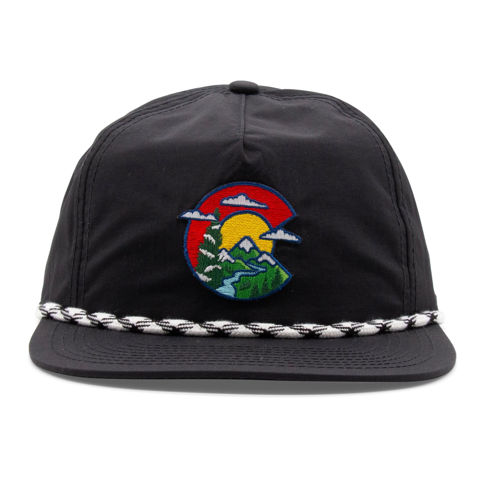 Adult Colorado Clouds Rope Hat light-blue right side view
