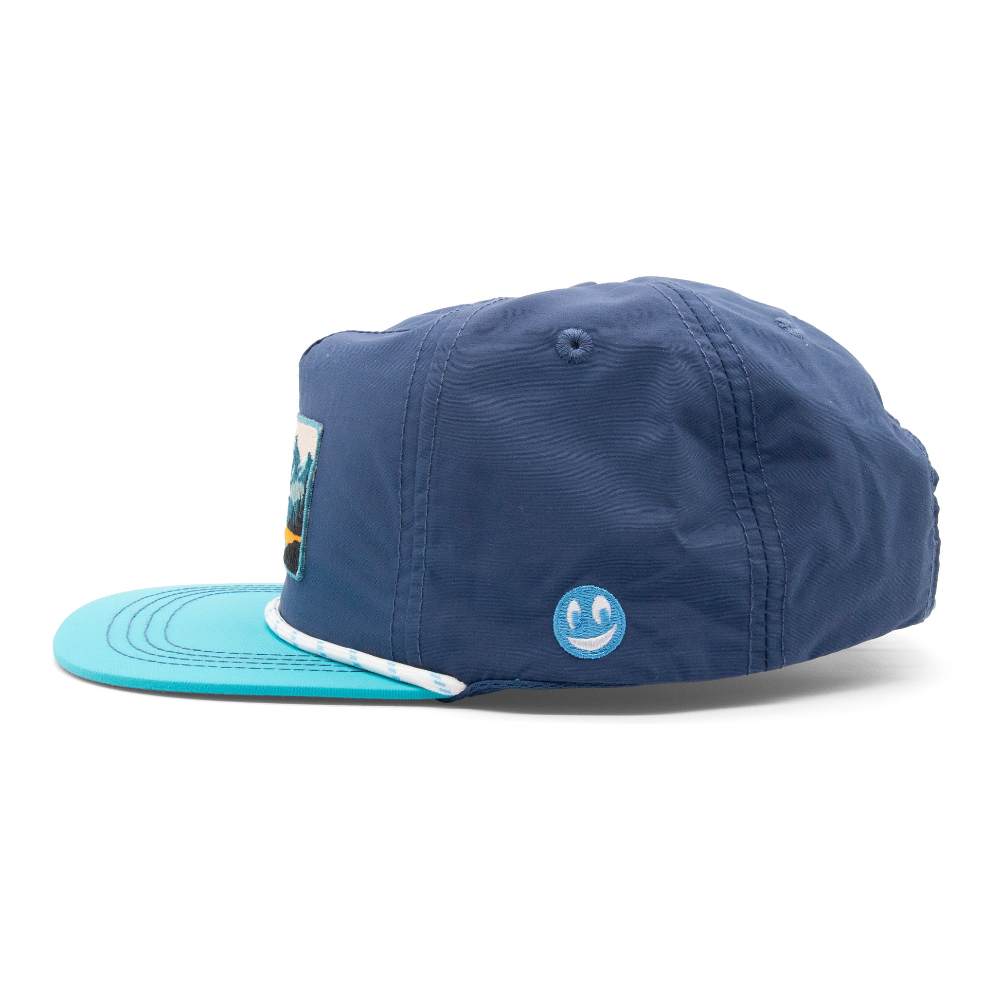 Kids Colorado Mountain Patch Rope Hat black left side view