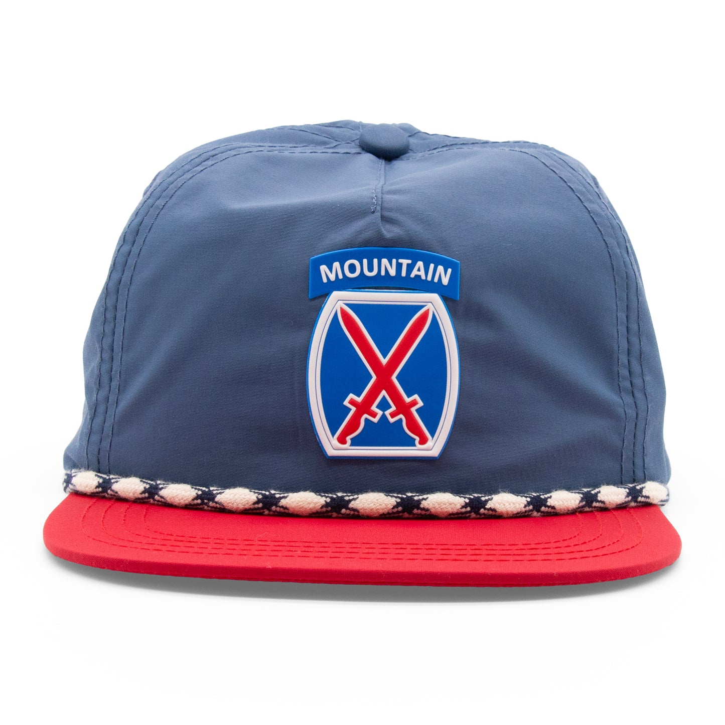 Kids Colorado 10th Mountain Division Rope Hat black angled back view