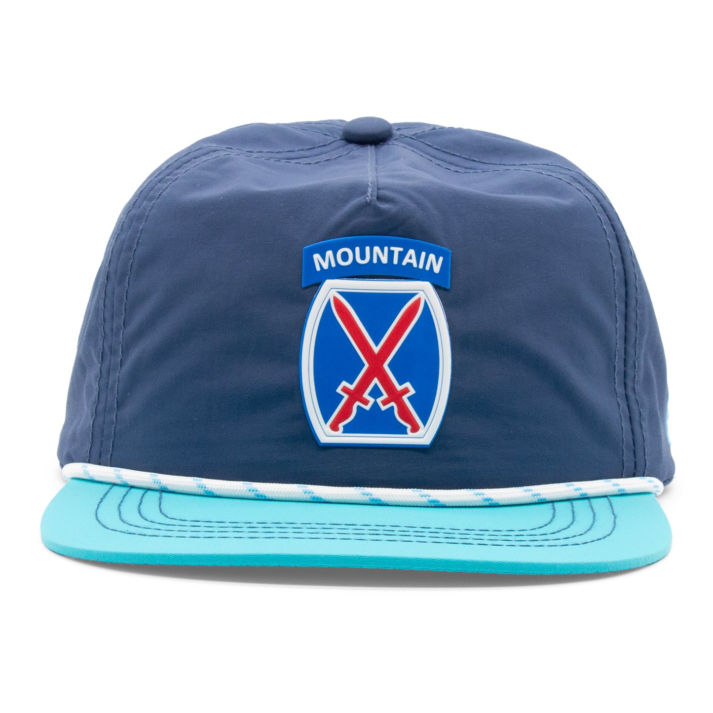 Kids Colorado 10th Mountain Division Rope Hat light-blue front view