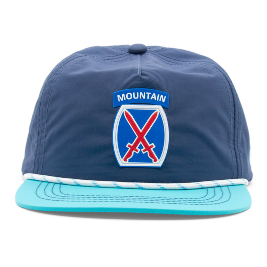 Kids Colorado 10th Mountain Division Rope Hat light-blue front view