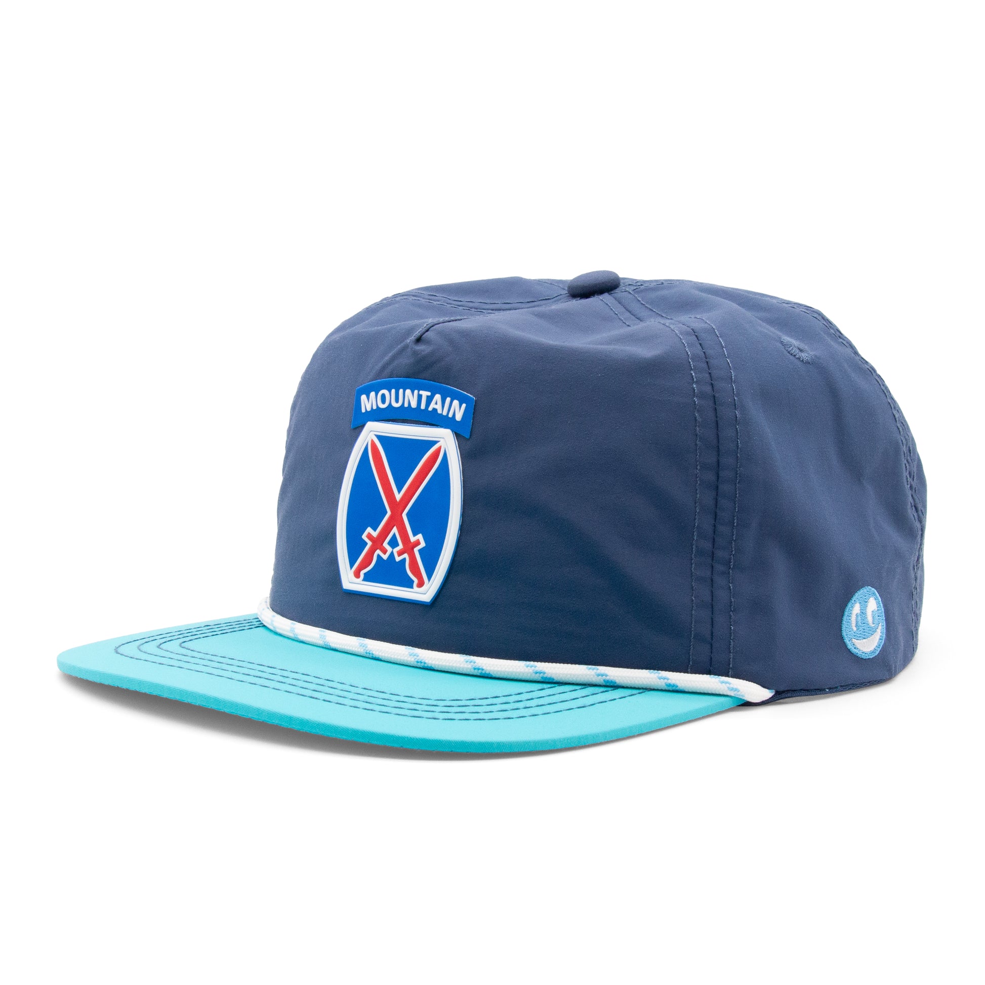 Kids Colorado 10th Mountain Division Rope Hat red front view